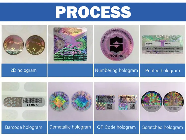 2021 latest design 3d hologram Laser digital adhesive label sticker printing wholesale
