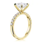 Engagement Custom Jewelry 6.5mm 1.5ct Princess Cut Moissanite Diamond Comfort Fit Engagement Ring