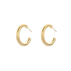 Chunky Earrings Earrings Tarnish Free 18K Gold Color Chunky Hoop Earrings For Women CC Earrings