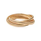 Gold Punk Style Geometric Hip Hop Gold Plated Customized Hoop Personalized Charm Bracelet For Women