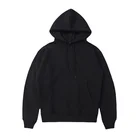 Blank Black Hoodies Hoodie Wholesale Oversized Blank Plain Black Hoodies Mens Custom Hoodie Printing 100% Cotton