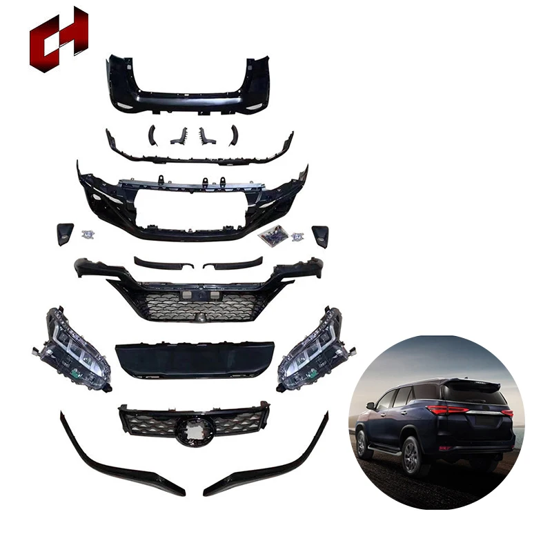Body Kit For Toyota Fortuner 2014-2020 Change To 2021 Include Front And ...