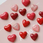 Diy Resin Cabochons Cute Hearts 4 Options Pink Red Beads DIY Handmade Jewelry Materials Resin Cabochons