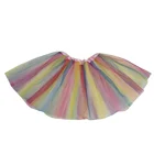 Tutu Skirt Hot Sale Kids Multi-color Stripes Tulle Tutu Skirt