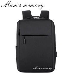 Mum's Memory Water Resistant College Bag Computer Bag Laptop Backpack Business Durable Laptop Backpack with USB Charger Port