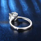 Engagement Diamond Ring Rings Silver Marriage Proposal Moissanite Engagement Diamond Adjustable Women's Ring