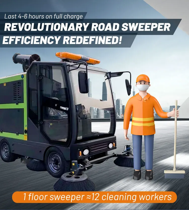 Mechanical Electric Vacuum Road Cleaning Sweeper Machine Truck With