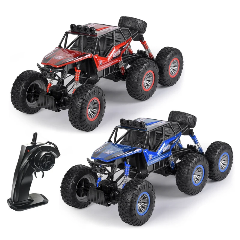 Metal all terrain off-road climbing 6 channel remote control rc cars 1:8 toy 6 wheels