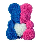 Bear 2021 New Design 40cm Wedding Party Decoration Flower Bear 2 Color Rose Bear PE Foam Flower Rose Teddy Bear