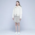 Jacket Ladies Jackets Fashion Beige Wool Blend Sleeves Jacket For Women Custom Ladies Turn Down Collar Jackets