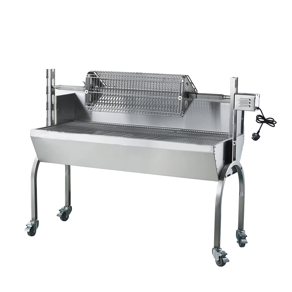 Danhui BBQ Grill Charcoal Stainless Steel Pig Lamb Hog Roast Machine Lamb Roasting Oven Rotary Grill