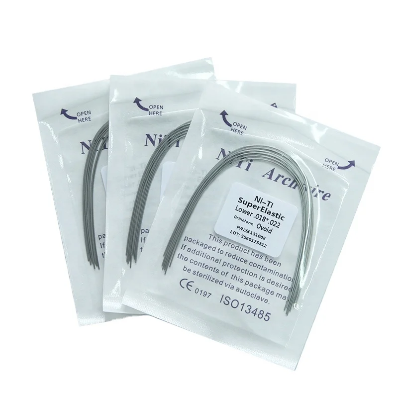 Dental Products Orthodontic Round Niti Arch Wire Orthodontic Thermal Activated Rectangle Niti Wire