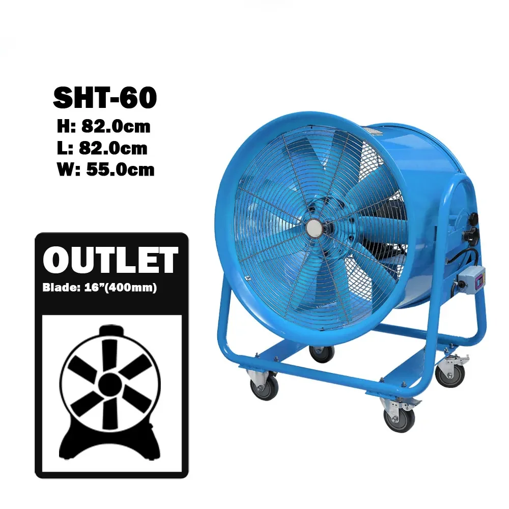 Movable Wheel Industrial Blower, ONEDRY, SHT-50, 500, Axial - detail 8