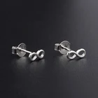Dangle Earrings Customizable Simple 5a Cubic Zirconia Boho Dangle Number Trendy Silver Earrings