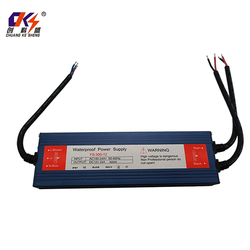 product factory direct sales ip67 led driver waterproof 12v 25a 300w led switching power supply for strip light-2