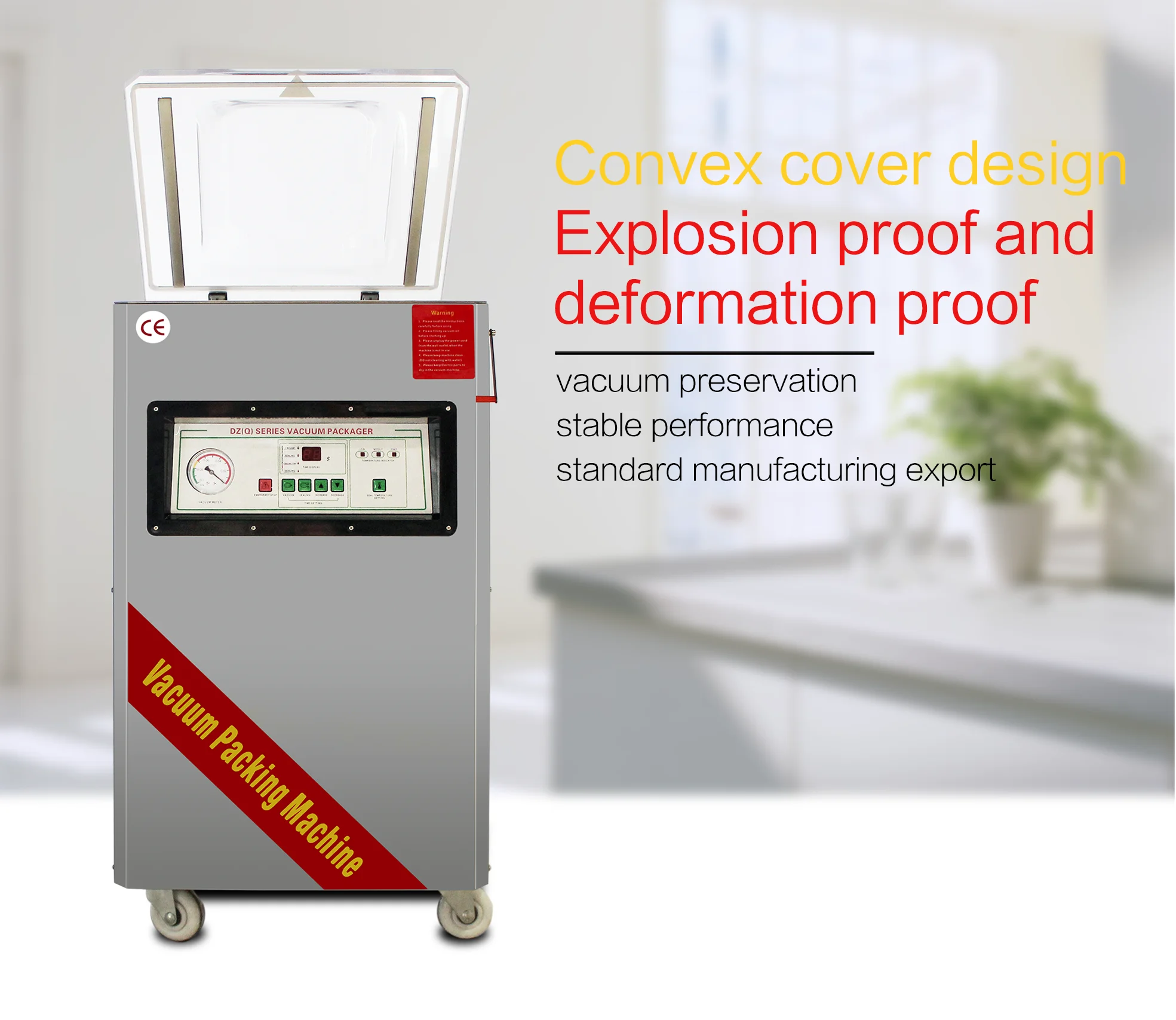 Factory Directly Sale Microcomputer Control DZQ Series Single Chamber Aeration Vacuum Food Packaging Machine