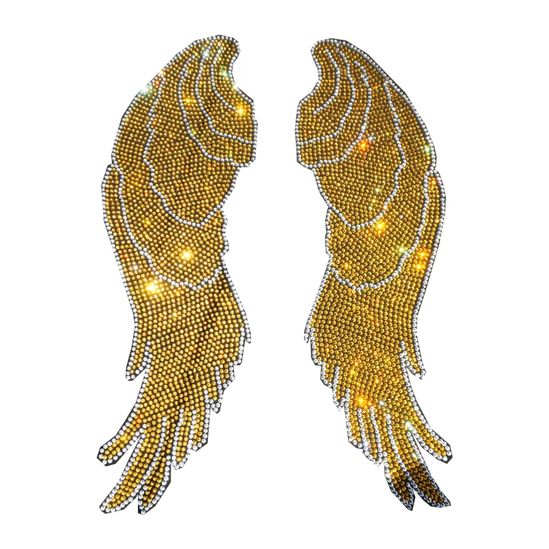 Free sample Tiger rhinestone iron on heat transfer logo custom for clothes