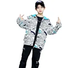Children's Clothing Children's Jacket Cartoon White Black Boy's Coat New Year's Children's Coat Children's Clothing