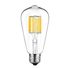 Dimmable Bulb LOHAS LED Non Dimmable 10W ST64 Glass Bulb Filament Lights Replacement Of 100W Traditional Bulb Lamp