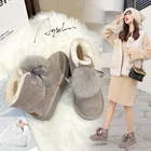 New Shoes Winter New Leather Snow Boots Women Short Boots Short Cotton Shoes Bread Shoes Lovely Non-slip Thickening
