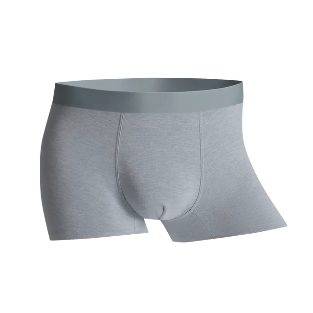 2024 new solid color men's underwear one-piece comfortable boxers breathable antibacterial soft four corner boys underwear