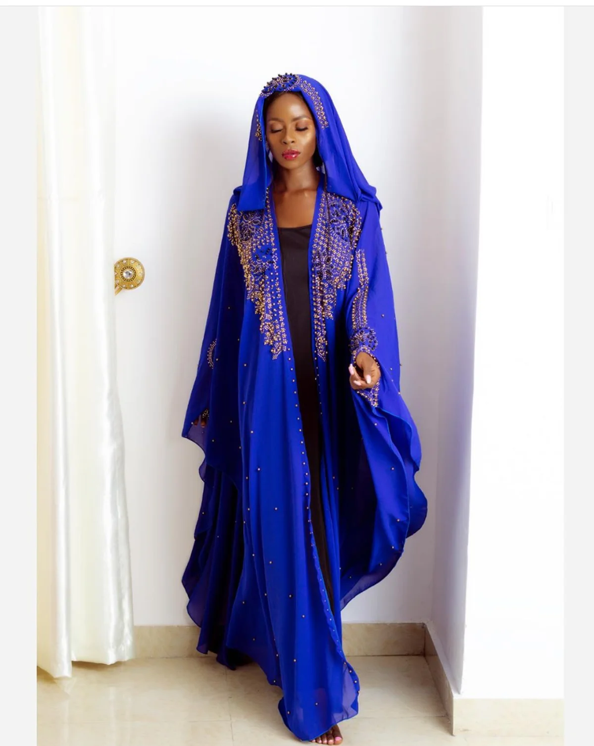 hooded abaya dress