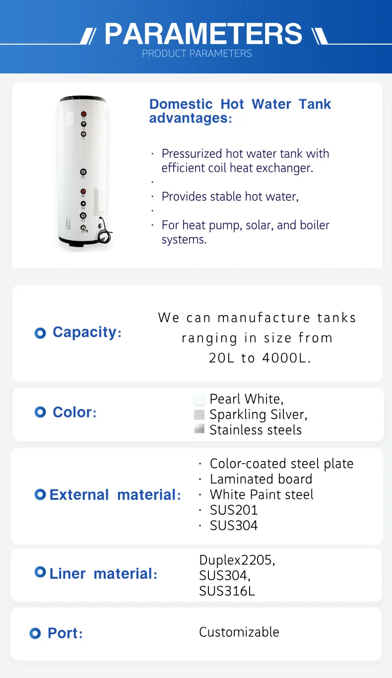 Air Source Heat Pump, 600L, Stainless, Steel, Solar - detail 16