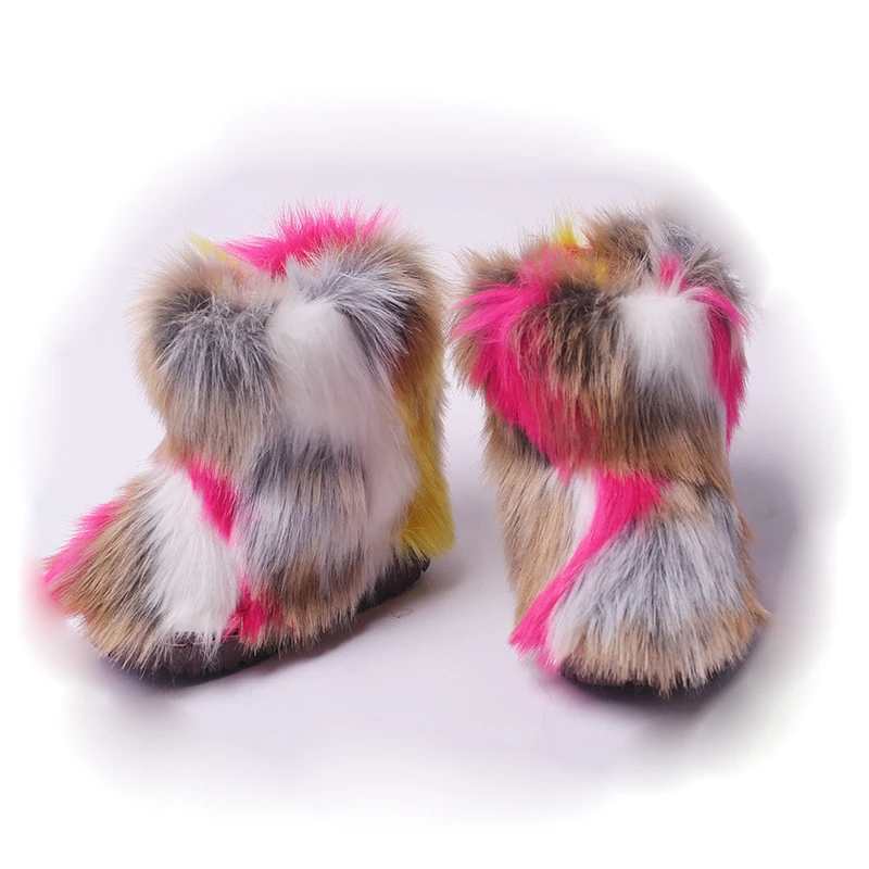 childrens faux fur boots