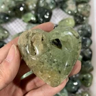 Prehnite Superior Quality Gemstone Heart Craft Prehnite Hearts