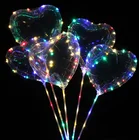 Led Lights And Balloons Transparent Led Light Up Strobe Valentine Bobo Balloons For Christmas Wedding Party