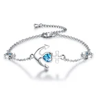 Pure 925 925 Silver Bracelet Pure 925 Sterling Silver Anchor Heart Bracelet For Women
