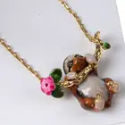 Real Gold 2021 Custom Design Trendy Fashion Pendant Necklace For Women 18k Real Gold