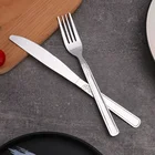 Cutlery Set Hot Selling In South America Metal Machine Tumble Polished Stainless Steel Cutlery Set Blister Packing
