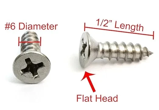 Custom Size Stainless Steel Countersunk Cross Recessed Self-Tapping Cap Head Bolts for Building Applications factory
