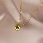 Crystal Pendant Women Necklace Pendant 2021 Fashion Green Roman Numeral Crystal Women Pendant Necklace