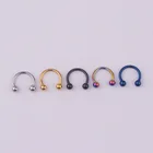 Piercing Ring 316L Stainless Steel Piercing Jewelry Ball C-shaped Horseshoe Ring Ear Nasolabial Ring