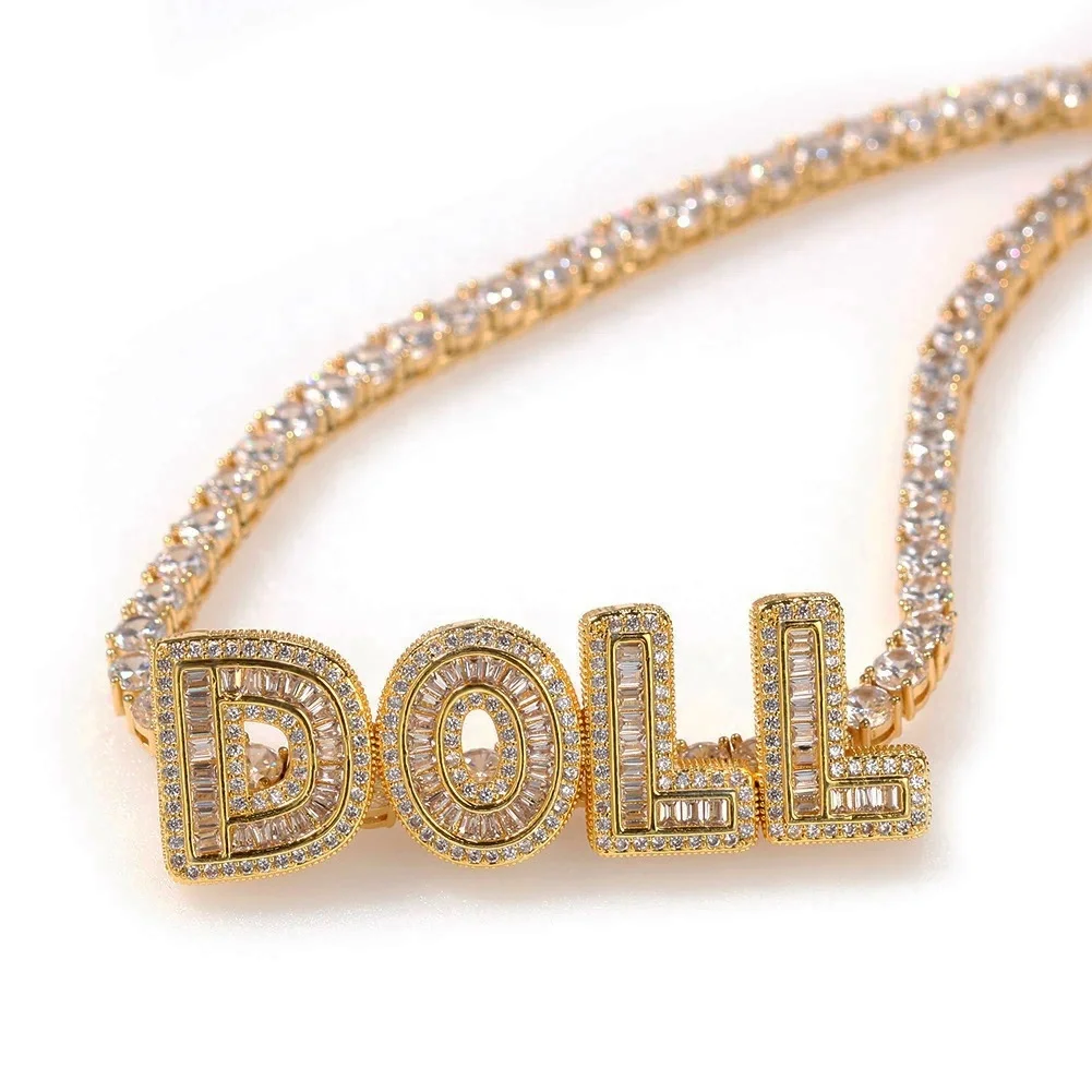 Name Jewelry Necklace,Iced Out Diamond 