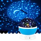 360 Degree Rotating Kids Gift Lamp Colorful LED Galaxy Moon Starry Star Sky Night Light Projector For Kids