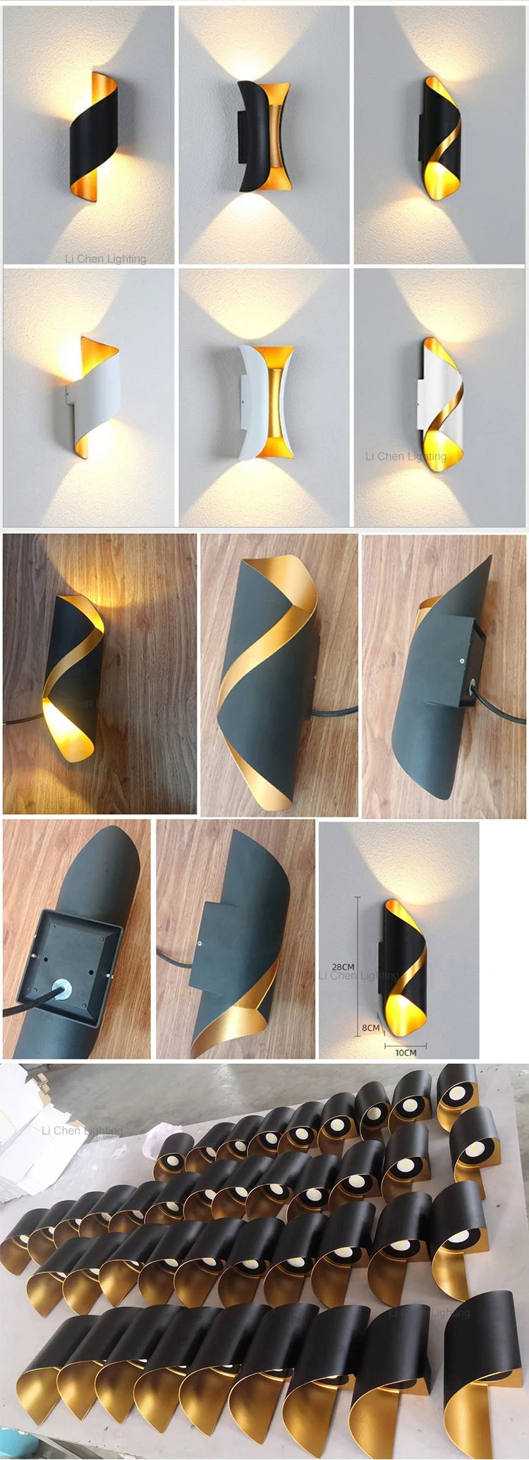 bd14 hotel outdoor lighting hanging surface mounted lantern corridor modern led wall lamp ip65 up down wall light -3