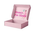 Box Packaging Pink Corrugated Custom Printed Package Mailer Box Pink Clothing Packaging Mailer Boxes