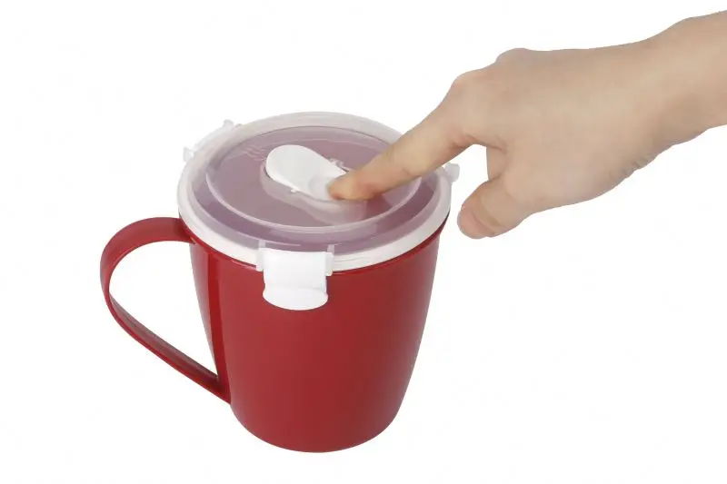 Microwavable & Portable Soup Container or Mug with Lid cover and handle