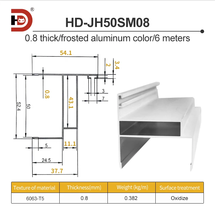 Purification Cleanroom Aluminum Alloy Accessories 50 Double Door Frame Rock Wool Purification Workshop Aluminum factory