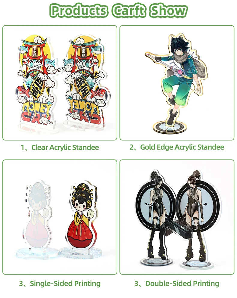 Karakter Anime Standee Akrilik Holografik Kustom Stan Akrilik Dengan