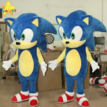 Funtoys Sonic The Hedgehog Mascot Costume Adult Blue Knuckles Mascotte Halloween For Adult
