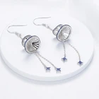 Pure 925 Hot Sale New Design Silver Jewelry Pure 925 Silver Earring Zircons Lady Silver Jewelry