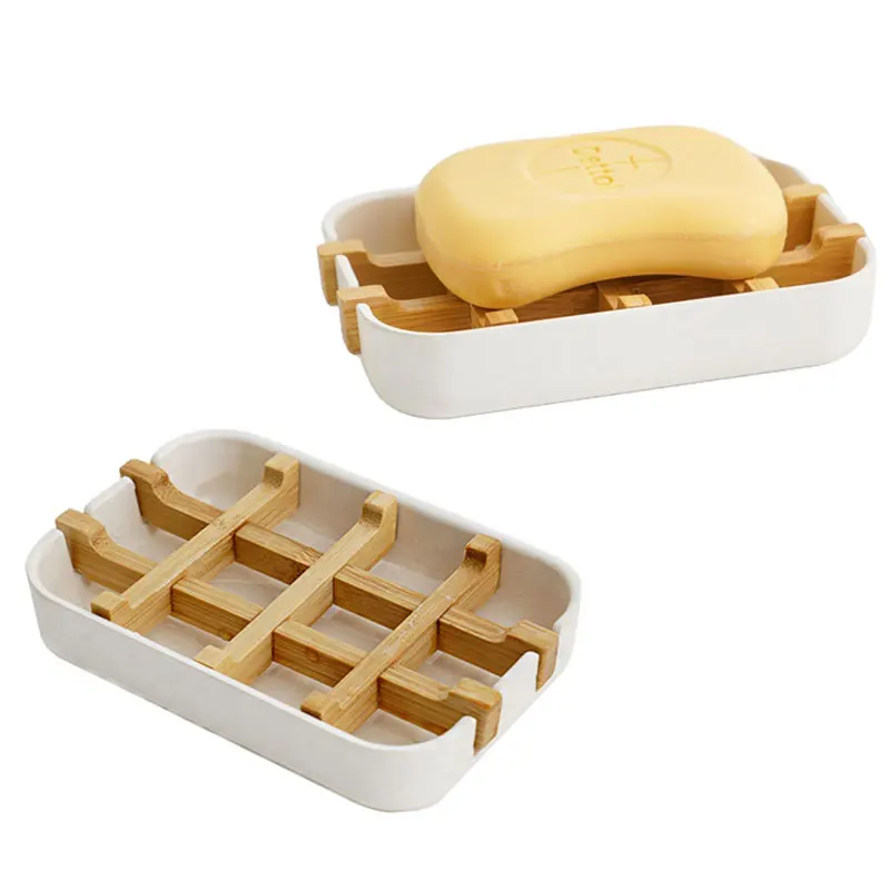 Promotional Travel Soap Box Environmental Protection Wooden Soap Holder Waterproof Home Bathroom Draining Feature
