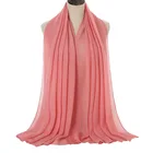 Scarf India Jersey Hijab Scarf Wholesale Many Colors Muslim Kuwaiti Pins Warm Chiffon Women Hijab Jersey Scarf India