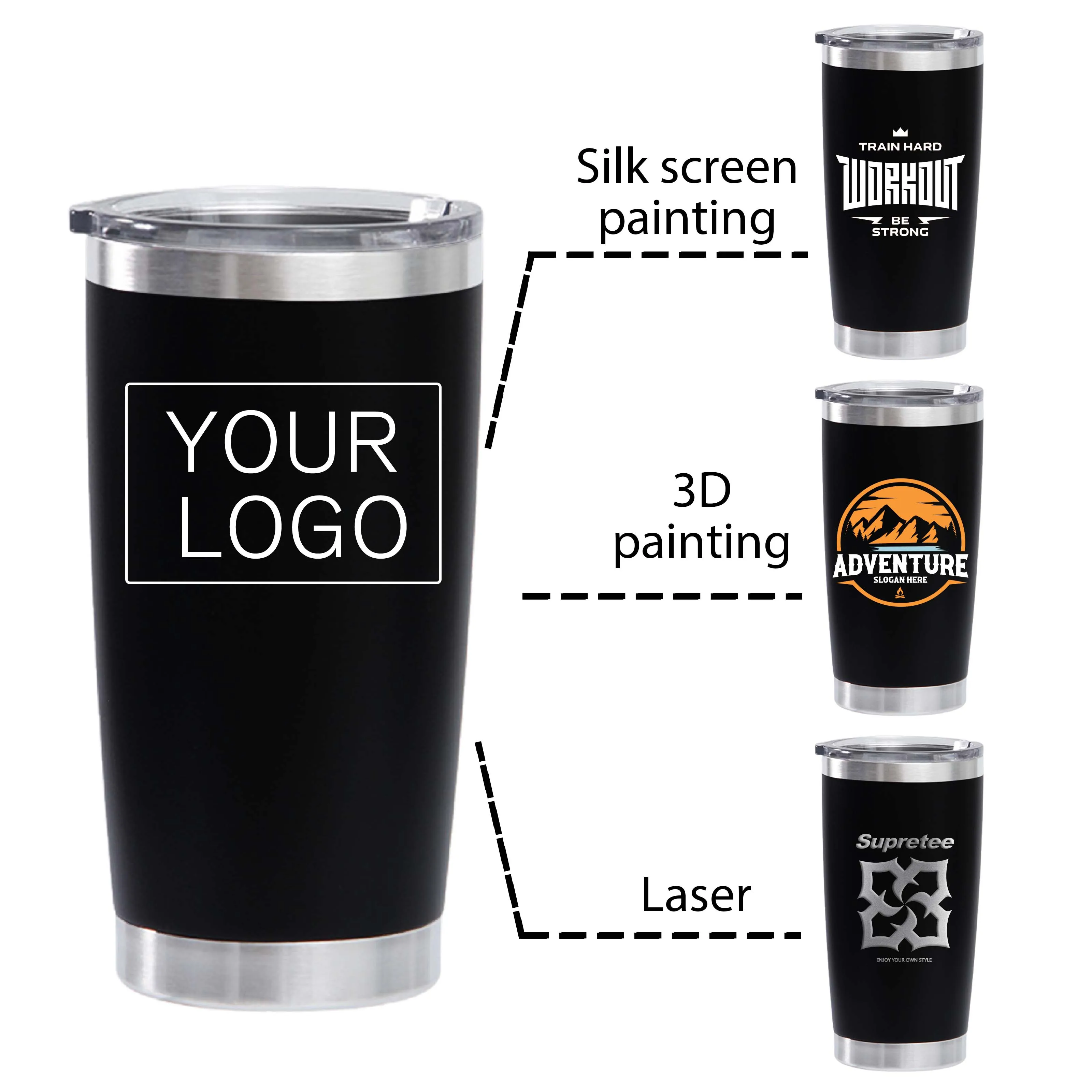 Custom Logo 20 Oz 30 Oz Vacuum Thermos Tumblers Wholesale Bulk 20oz