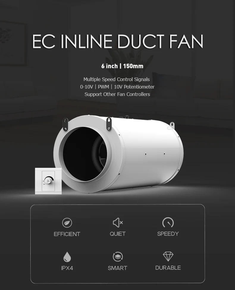 Inline Duct Fan, PWM, 0-10V, ETL - detail 2