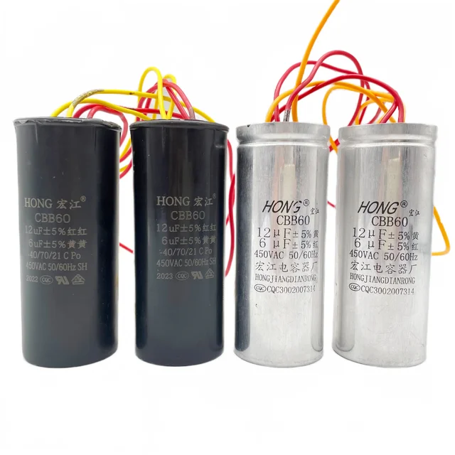 High quality Multifunctional CBB60 run start ac capacitor for wholesales Brand HONG Capacitor